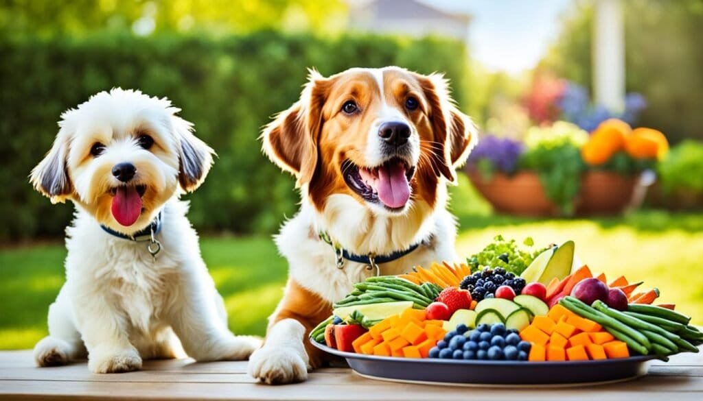 Fruits and veggies for dogs