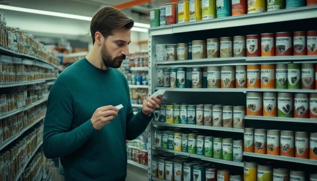 reading dog food labels