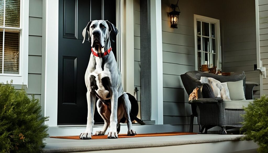 Giant dog breeds as guardians