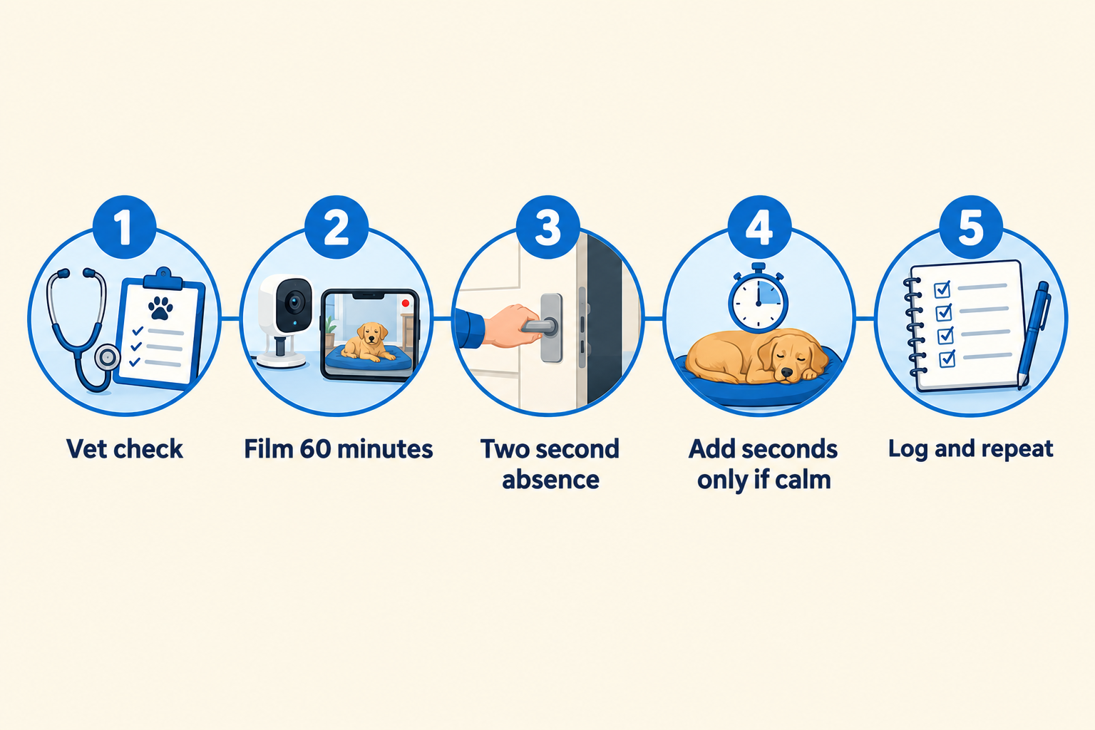 Can separation anxiety in dogs be cured, and how long does it take?