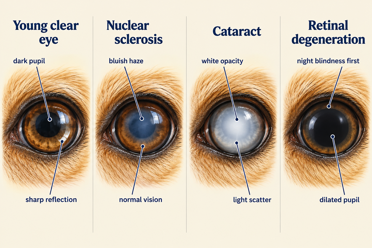 Do older dogs lose their night vision?