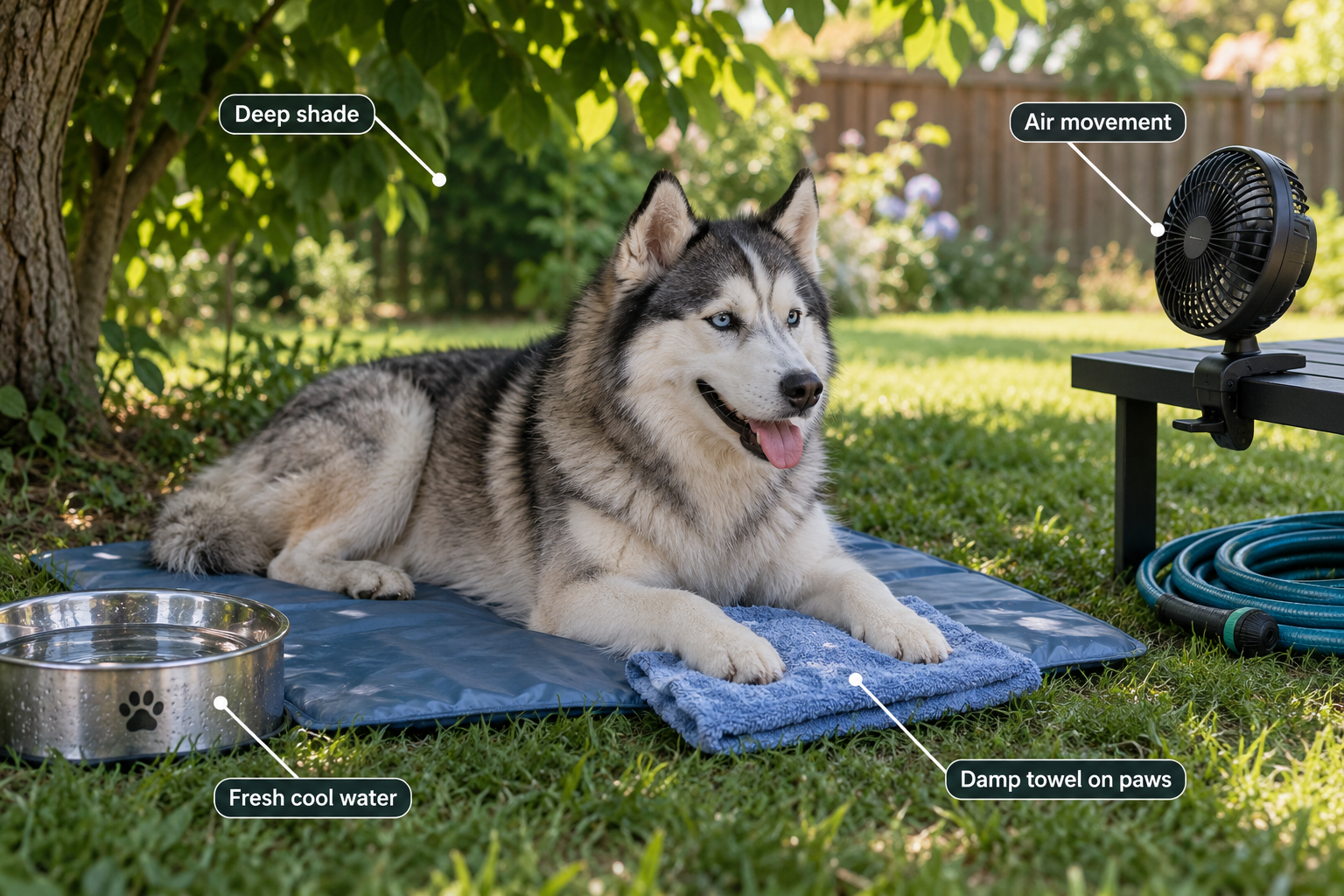 How do you keep a husky cool in summer?