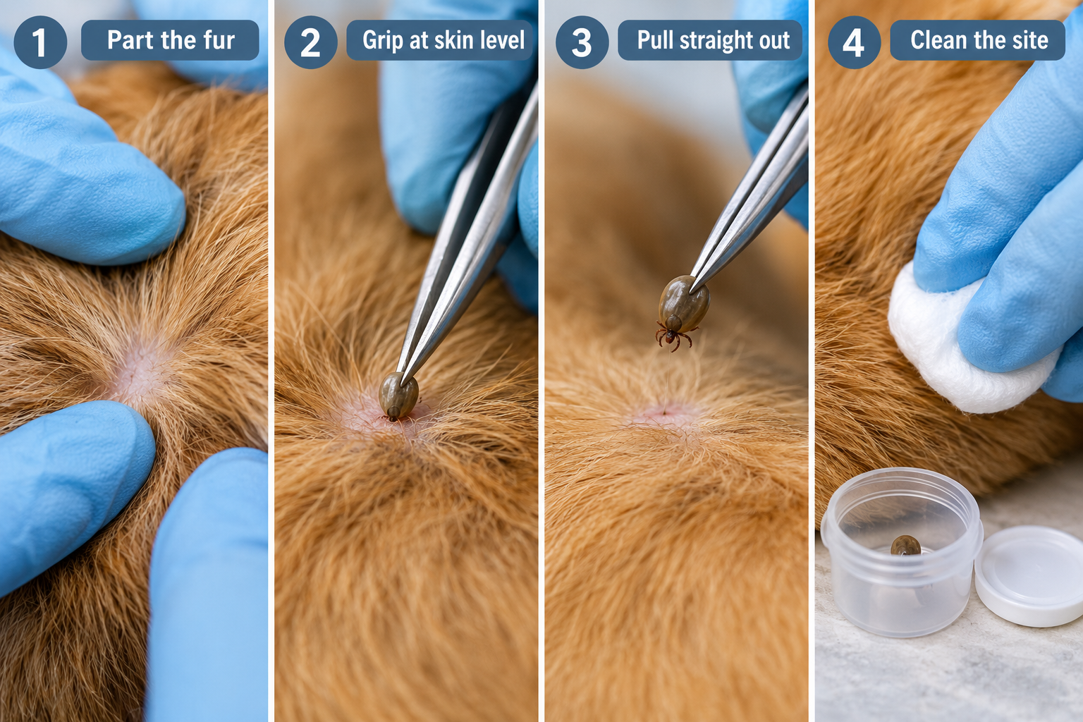 How do you remove a tick from a dog safely?
