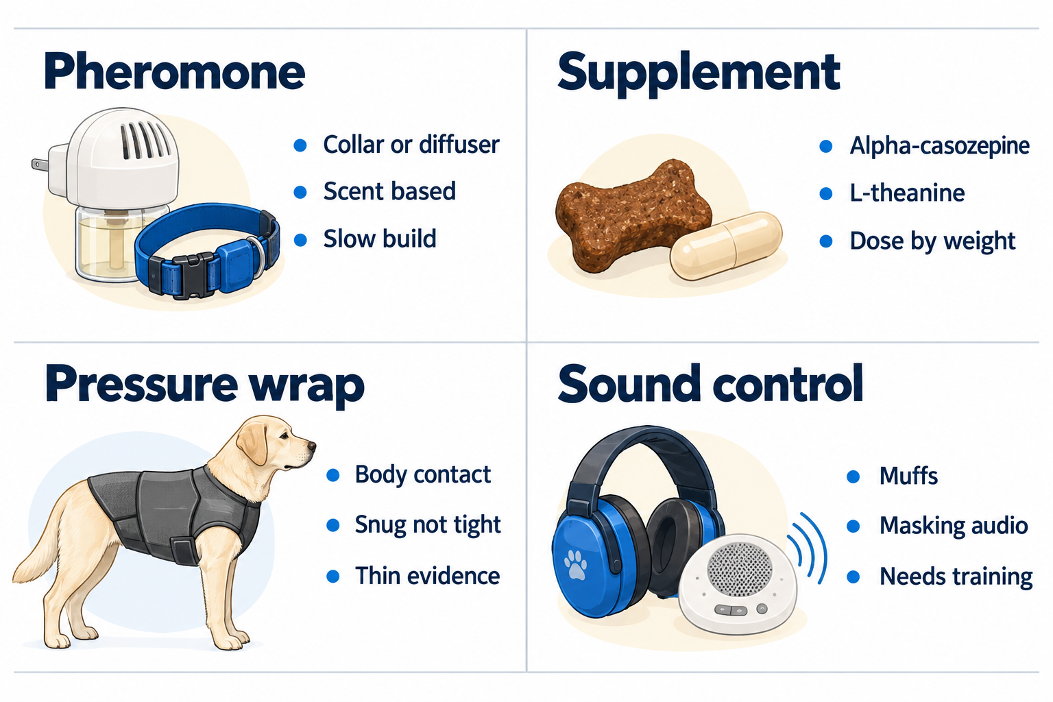 How much do dog calming products cost, and which dogs benefit most?