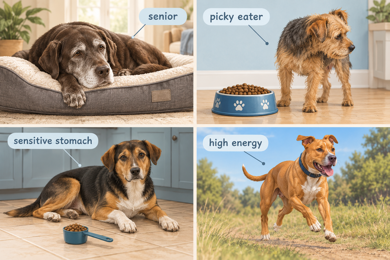 Is Kirkland dog food good for sensitive stomachs, picky eaters, and senior dogs?