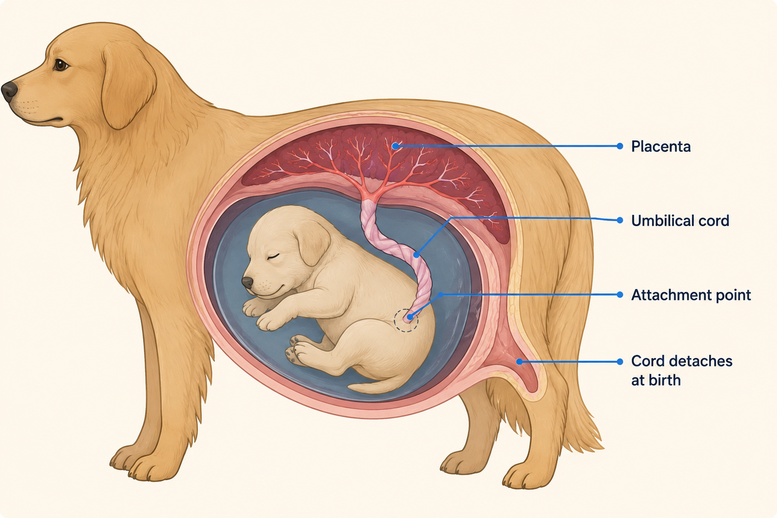 Why do dogs have belly buttons?