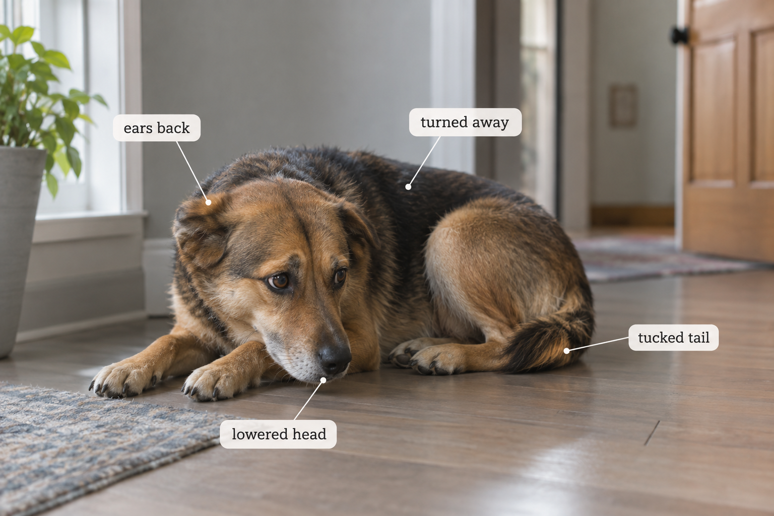 How do dogs show sadness if not with tears?