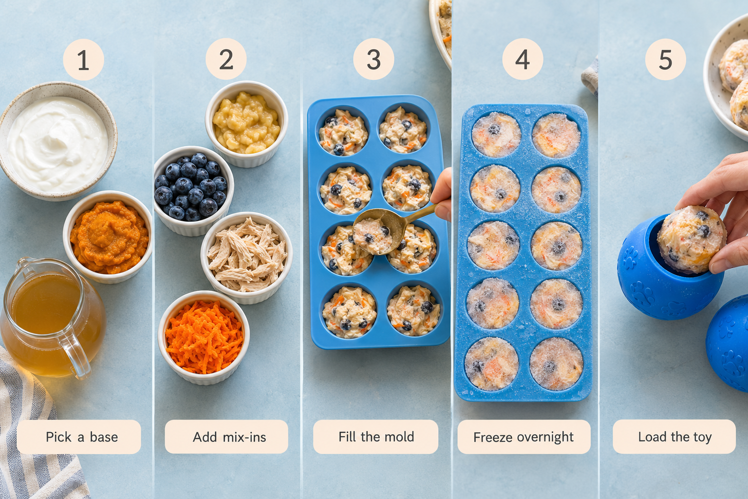 What are 5 easy pupsicle recipes?