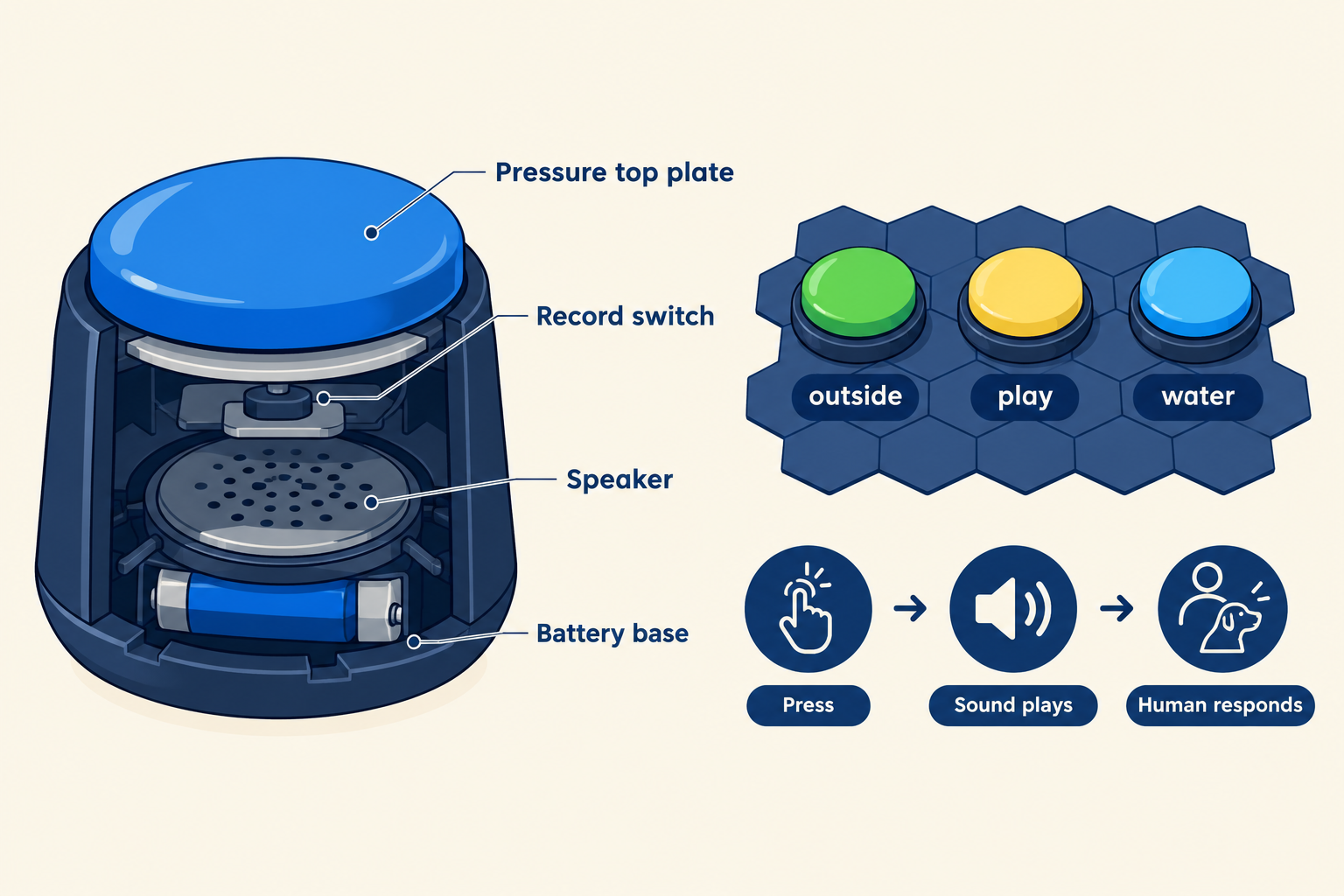 What are dog talking buttons and how do they work?