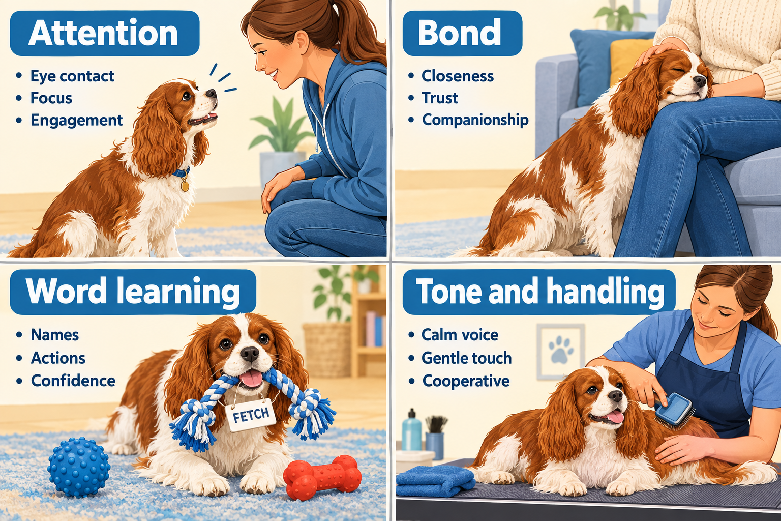 What are the 4 real effects of talking to your dog?