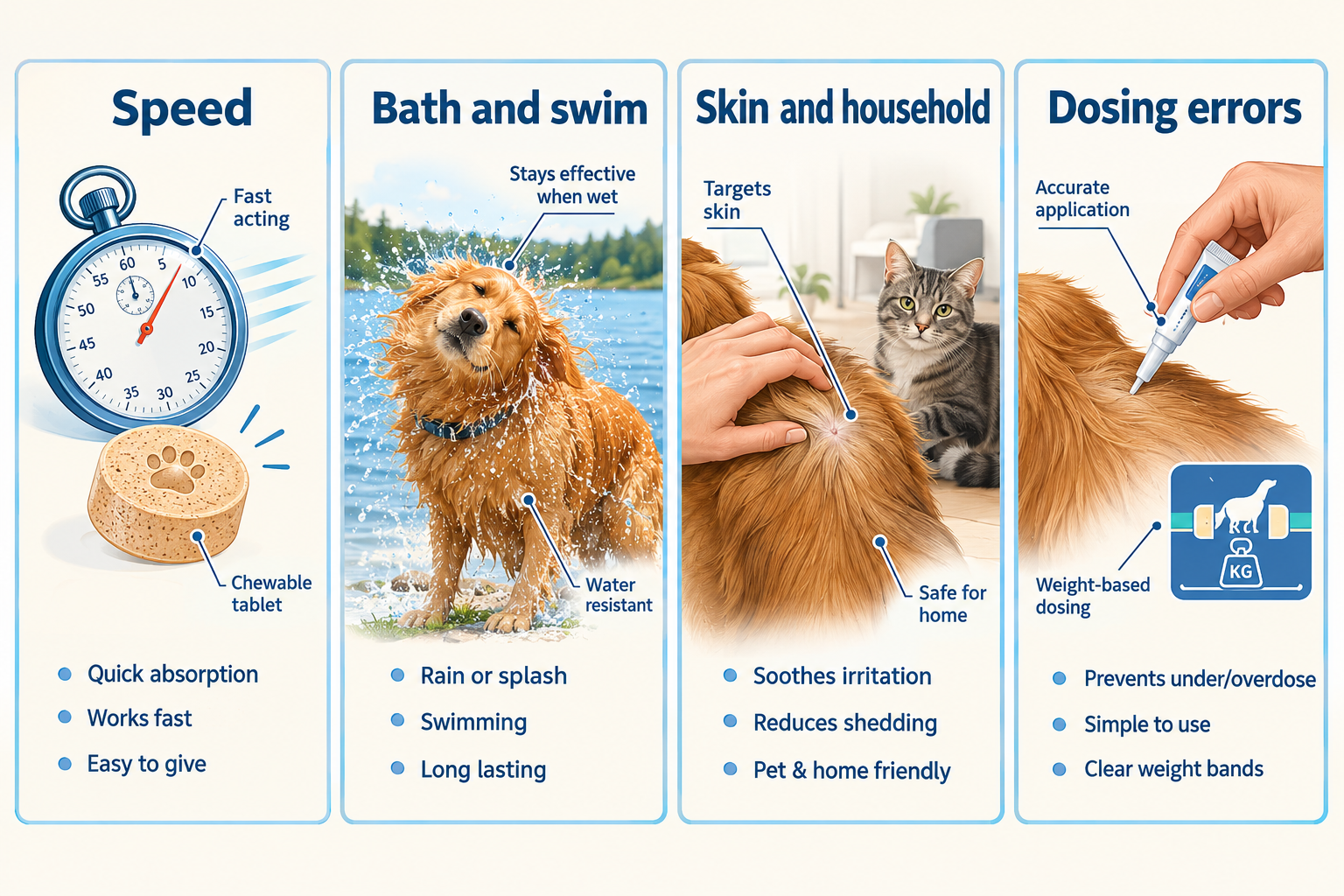 What are the 5 real differences between oral flea medicine for dogs and topicals?