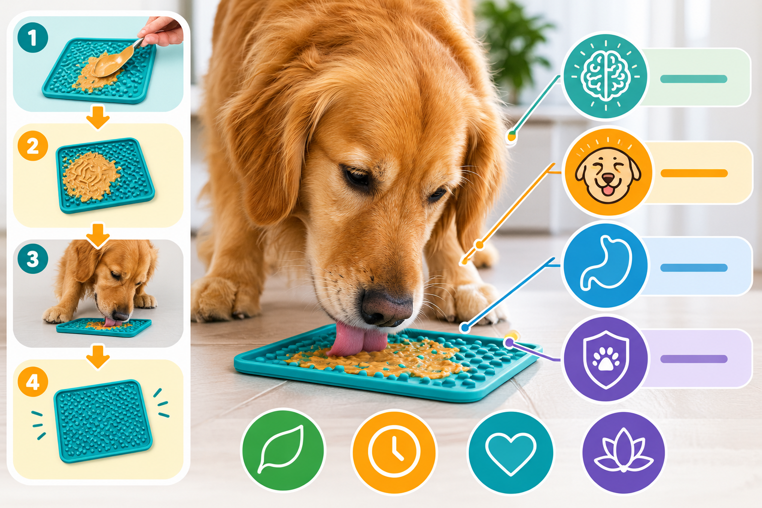 What do you put on a lick mat for dogs?