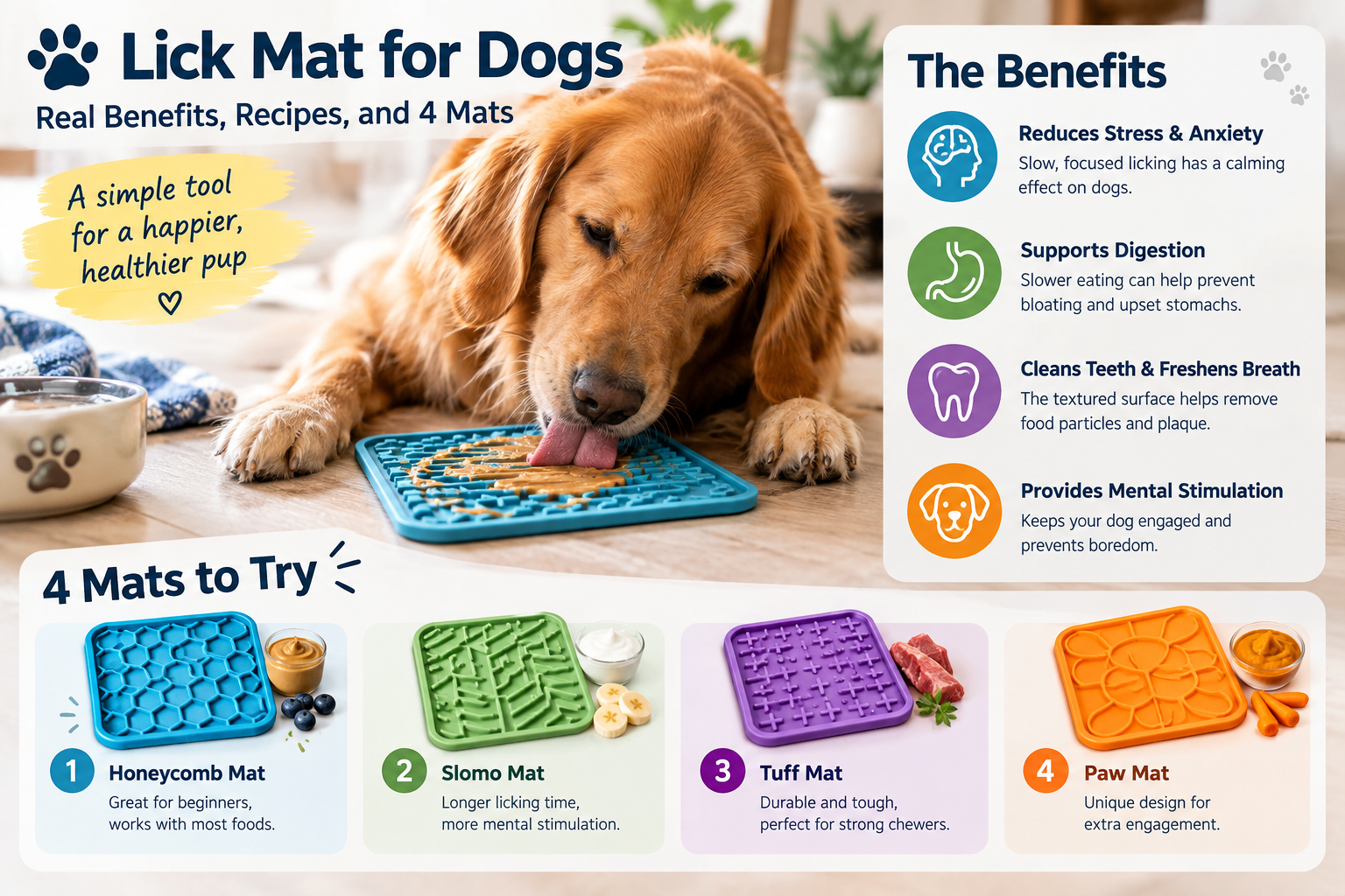 What is a lick mat for dogs and how does it work?