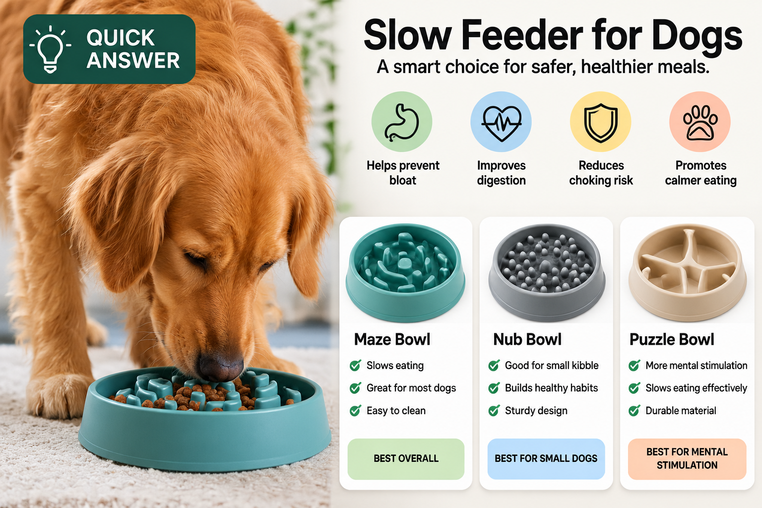 What is a slow feeder for dogs and how does it work?