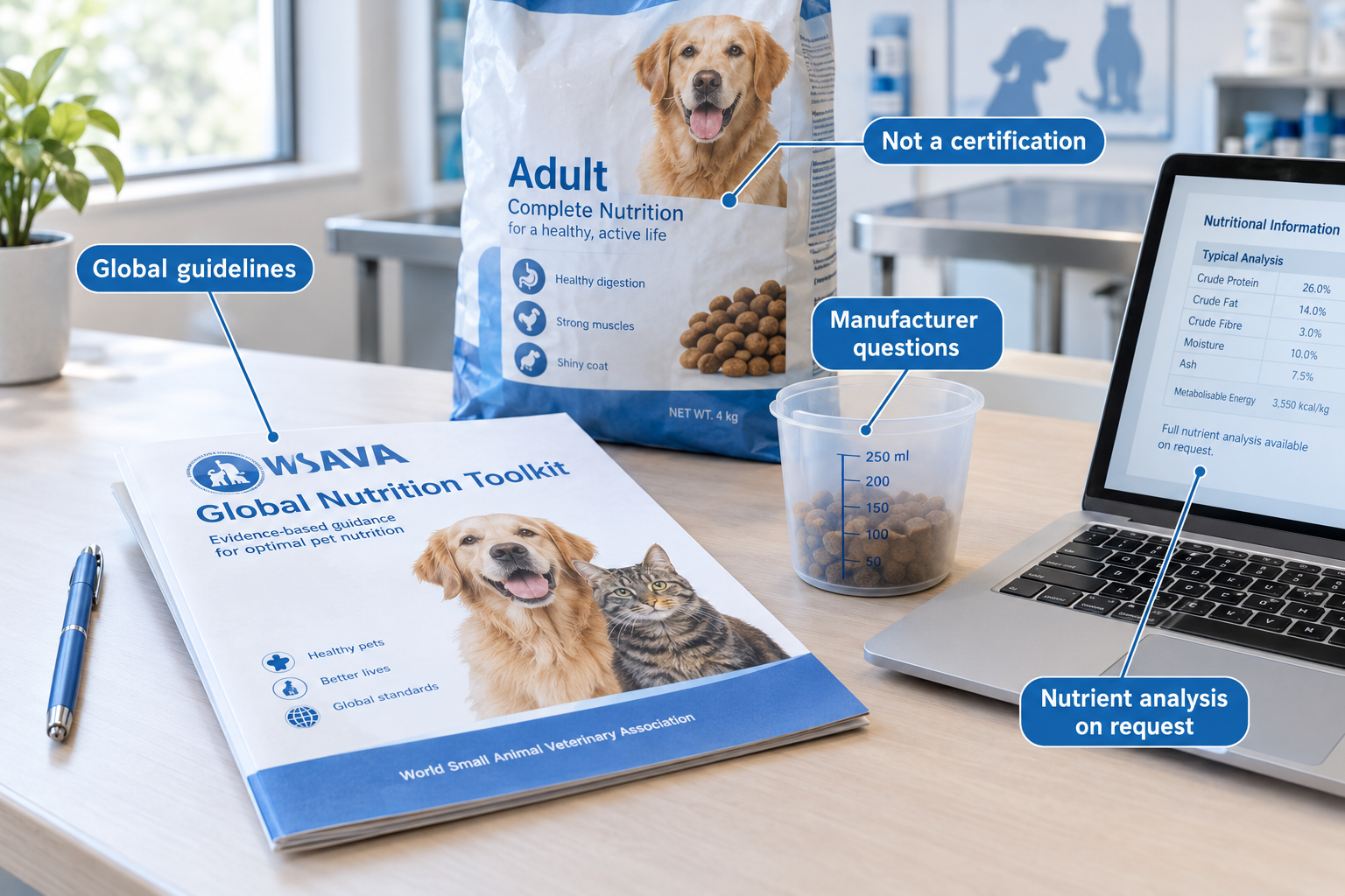 What is WSAVA, and what do its pet food guidelines actually say?