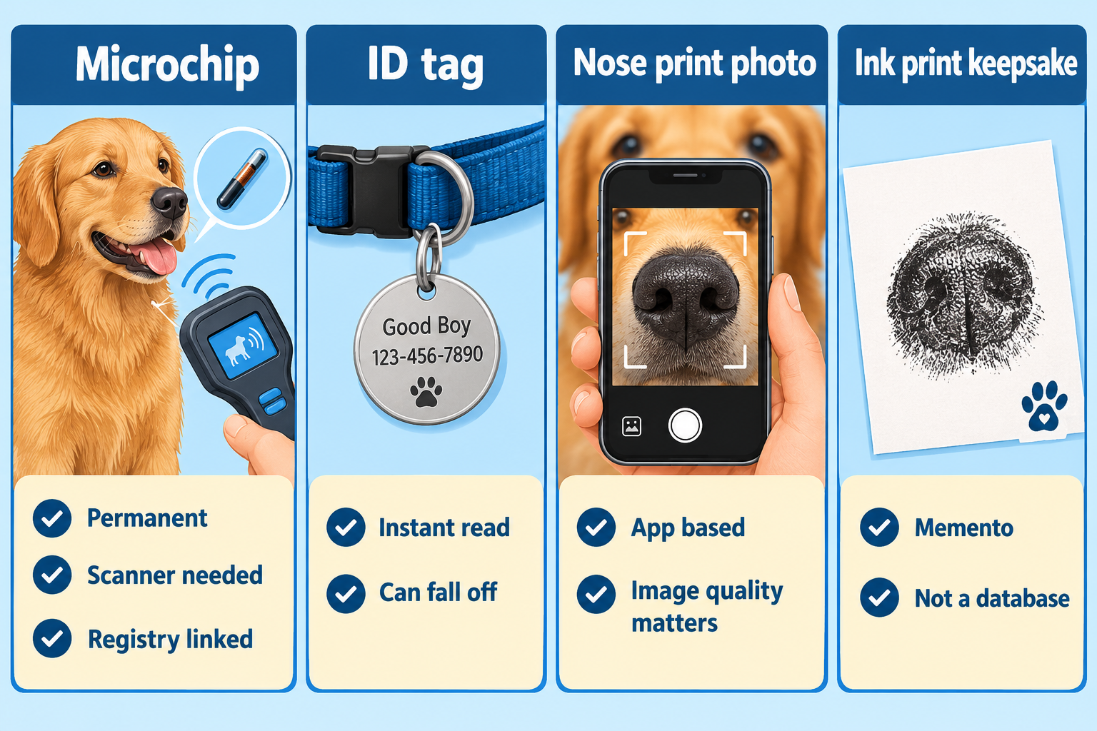 Which dog nose print method should you choose?